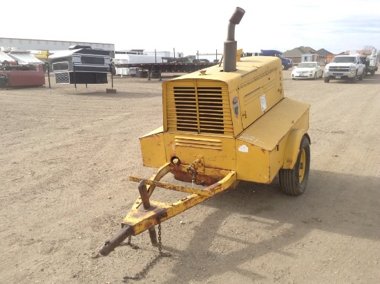 Leroi 125 Air Compressor Bumper Pull Single Axle Platform Engine Type: 4 Cy