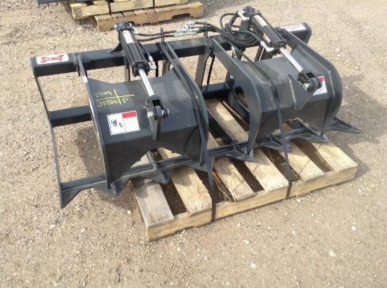 Unused Stout Brush Grapple 66-9 w/Skid Steer Quick Attach w/Skid Steer Quic