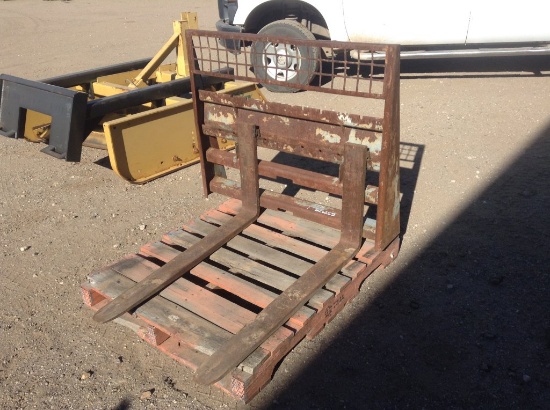 Set of Skid Steer Pallet Forks