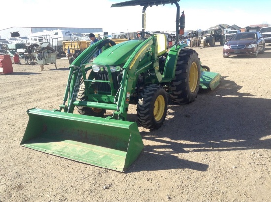 2012 John Deere 4105 Tractor w/ John Deere MX6 6' Shredder Deck, 3 Point PT