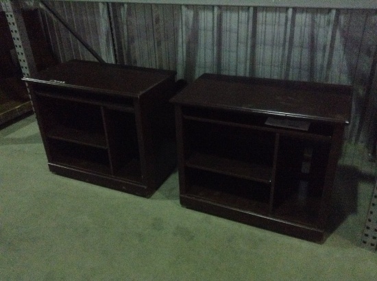 (2) Wooden Computer Cabinets
