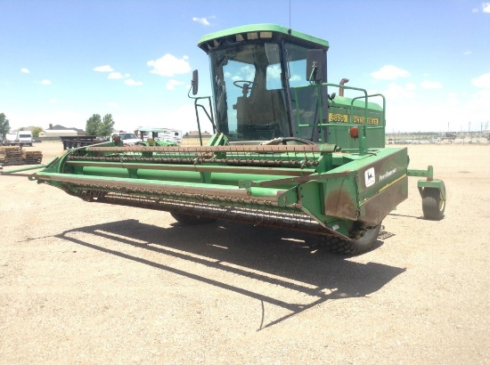 John Deere 4890 Windrower Enclosed Cab, Ac/Heater, Radio Engine Type: 4 Cyl