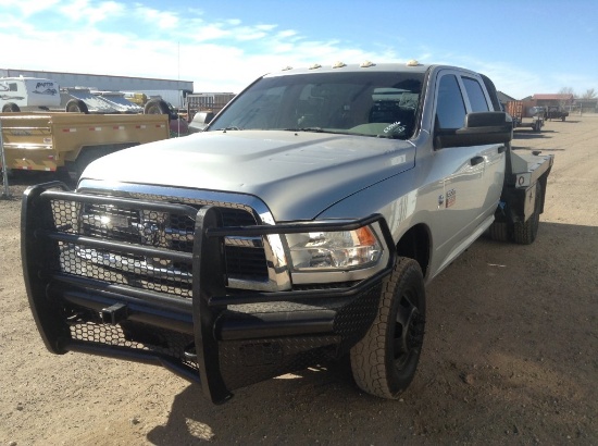 2012 Ram Chassis 3500 Flatbed Dually 4X4 I6, 6.7L T , Fuel Type: D , Transm