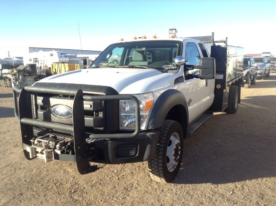 2011 Ford F-450 Ext.Cab Flatbed Dually Truck Front Bumper Mounted Winch 4x4