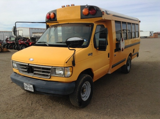 1995 Ford Econoline Commercial Cutway School Bus RWD V8, 7.3L; OHV 16V; Tur