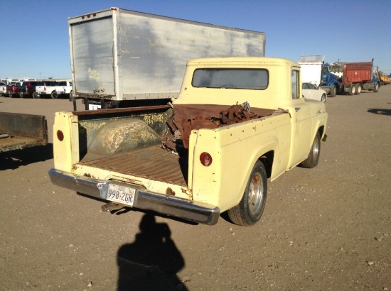 1959 Ford F-100 Step Side Truck rwd I6 , Fuel Type: G , Transmission: Autom