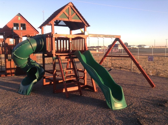 Backyard Adventures - Adventure Tree House Turbo Slide, 10' Wave Slide, Pic