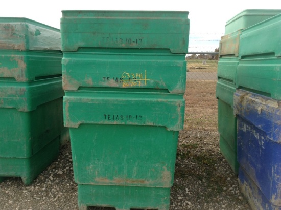 (6) Plastic Storage Cubes w/Barrels