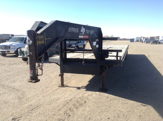 Express Flatbed Trailer , Length: 40' , Dual Tandem , Gooseneck , Color: Bl