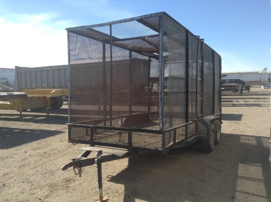 Shopmade Trash Trailer , Length: 16' , Tandem , Bumper Hitch , Color: Black