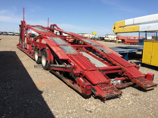 2006 Cottrell 7 Car Haul Trailer , Dual Tandem Axle , Color: Red , VIN: 5E0