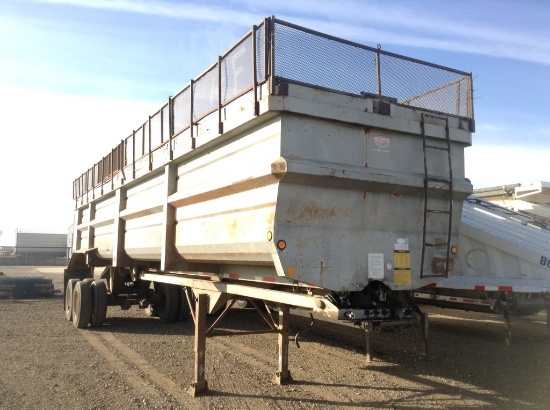 1998 Lufkin End Dump Trailer , Length: 40' , Dual Tandem Axle , 5th Wheel ,