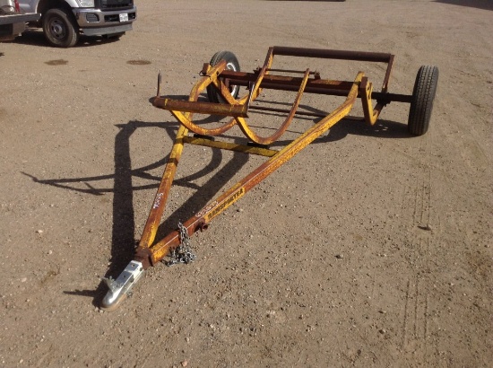 Tumble Bug Round Bale Hay Wagon , Single , Bumper Hitch , Color: Yellow *NO
