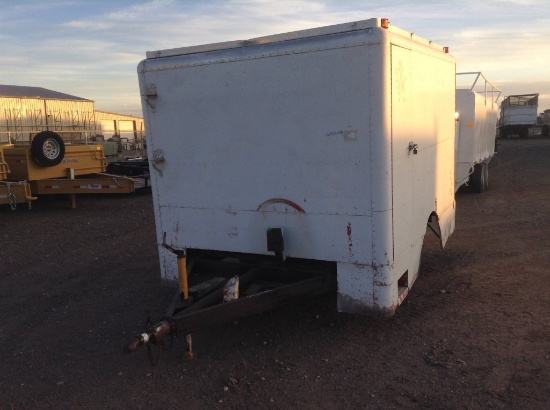 Shopmade Shop Trailer , Single , Bumper Hitch , Color: White *NO TITLE* , S