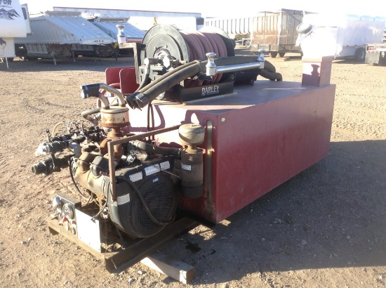 Darley Water Pump w/Tank 4 Cylinder Gasoline Engine, Hose Reel w/Hose 4 Cyl