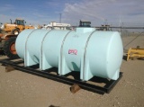 1025 Gallon Horizontal Leg Tank-HW on 14' Skid