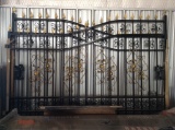 20' Heavy Duty Bi-Parting Wrought Iron Gates