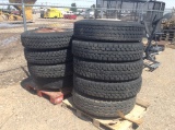 (9) 22.5 Semi Tires w/Rims