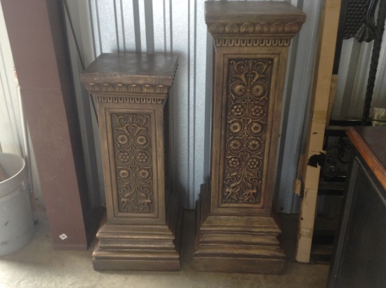 (2) Ornate Pedestals