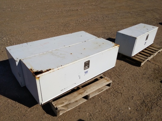3 White Side Pickup Tool Boxes