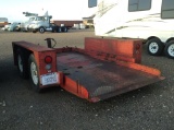 13' Shop Made Tilt Bed Forklift Trailer