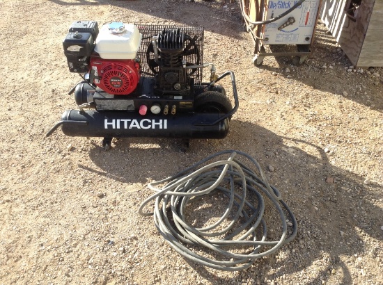 Gas Powered Hitachi Air Compressor w/Hose
