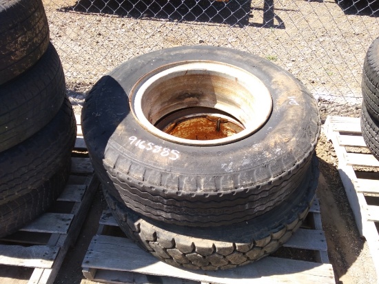 (2) 10.00-20 Semi Tires