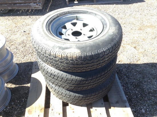 3- 13" Tires and Wheels-Used