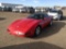 1991 Chevrolet Corvette Hatchback Car RWD V8, 5.7L , Fuel Type: G , Transmission: 0 , Color: Red , O