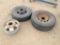 2 Truck Tires w/Rubber and 1 Rim