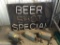 Beer,Shot,Special Neon Sign w/ (3) Transformers