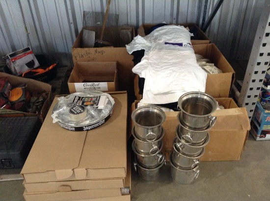 Advertisement Shirts,Box of Hats,Knee Pads Pitchers,Stainless Steel Chillers.