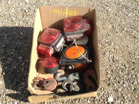 Box of Misc. Trailer Lights