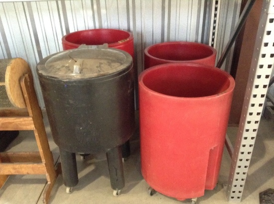 (4) Rolling Ice Tubs
