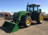John Deere 4WD 6603 Ag Tractor w/ 542 Loader Enclosed Cab w/ Heat, AC, Radio. Manuals included.w/ Qu