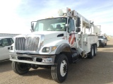 2005 International 7400 Double Bucket Digger/Pole Commander C5050 50' Boom Arm, Double Bucket, Pole