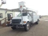 2002 Ford F-750 Truck Aerial Bucket Truck HiRanger 5FC-55, 60 ft, Bucket Truck s/n 2011018208, with