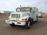 2000 International 4700 Single Cab Service Truck (5) Reels, Honda Generator, Underbody Air Compresso