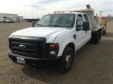 2008 F-350 Crew Cab 1T Dump RWD V8 , Fuel Type: G , Transmission: Automatic , Color: White , ODO Rea