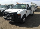 2009 Ford F-350 Service Truck RWD V8 , Fuel Type: G , Transmission: Automatic , Color: White , ODO R