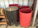 (4) Rolling Ice Tubs