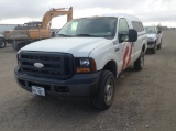 2007 Ford F-250 Super Dut Pickup Truck 4WD V8, 5.4L , Fuel Type: G , Transmission: 0 , Color: White