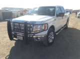 2014 Ford F-150 Pickup Truck 4X4 V8, 5.0L , Fuel Type: F , Transmission: A6 , Color: White , ODO Rea