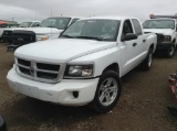 2008 Dodge Dakota Pickup Truck RWD V6, 3.7L , Fuel Type: G , Transmission: 0 , Color: White , VIN: 1