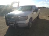 2008 Ford F-150 Pickup Truck 4X4 V8, 5.4L , Fuel Type: F , Transmission: A4 , Color: White , ODO Rea