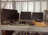 (4) Computer Monitors, (4) Key Pads Etc.