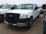 2005 Ford F-150 Pickup Truck RWD V8, 4.6L , Fuel Type: G , Transmission: A4 , Color: White , ODO Rea