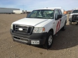 2008 Ford F-150 Pickup Truck 4X4 V8, 4.6L , Fuel Type: G , Transmission: A4 , Color: White , ODO Rea