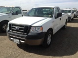 2008 Ford F-150 Pickup Truck 4X2 V6, 4.2L , Fuel Type: G , Transmission: 0 , Color: White , ODO Read