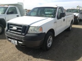 2008 Ford F-150 Pickup Truck 4X2 V6, 4.2L , Fuel Type: G , Transmission: 0 , Color: White , ODO Read